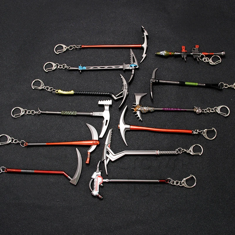 

battle royale fortnight action figure toy Metal pickaxe Game tnite Weapon Model Toys Collection Keychain keyring christmas Gift