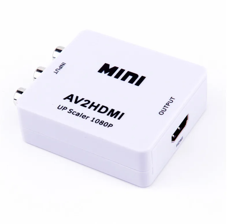 Компактный видео-конвертер коробка AV2HDMI RCA AV CVBS, HDMI адаптер для HD ТВ PS3 PS4 AV адаптер Делителя Частоты hd-конвертер Box HDMI RCA AV/ППО