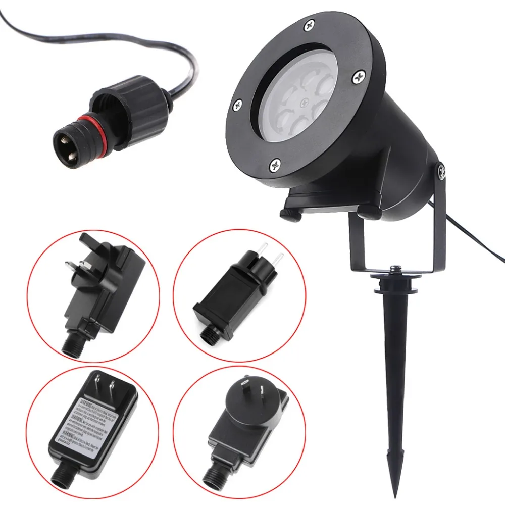 

Waterproof Laser Projector Rotating Landscape Lamp 12 Switchable Pattern LED Spotlight Christmas Party