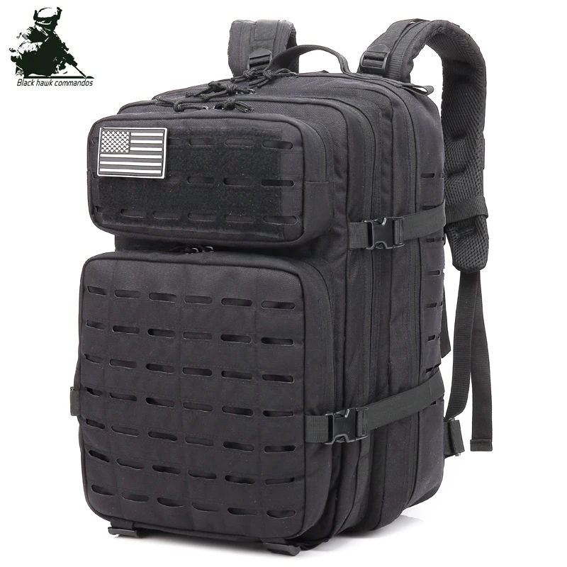 

47L military army Tactical Backpack Laser-Cut MOLLE Assault Pack for Camping Hiking Hunting Travelling Nylon Bag Laptop