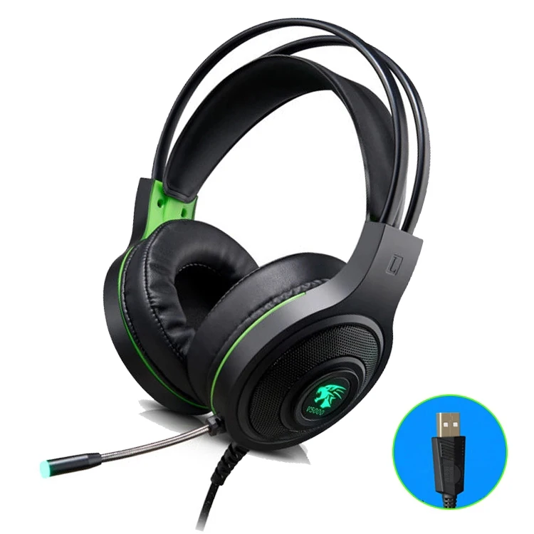 V5000 7.1CH светодиодный USB проводной портативных ПК Игровые наушники Шум