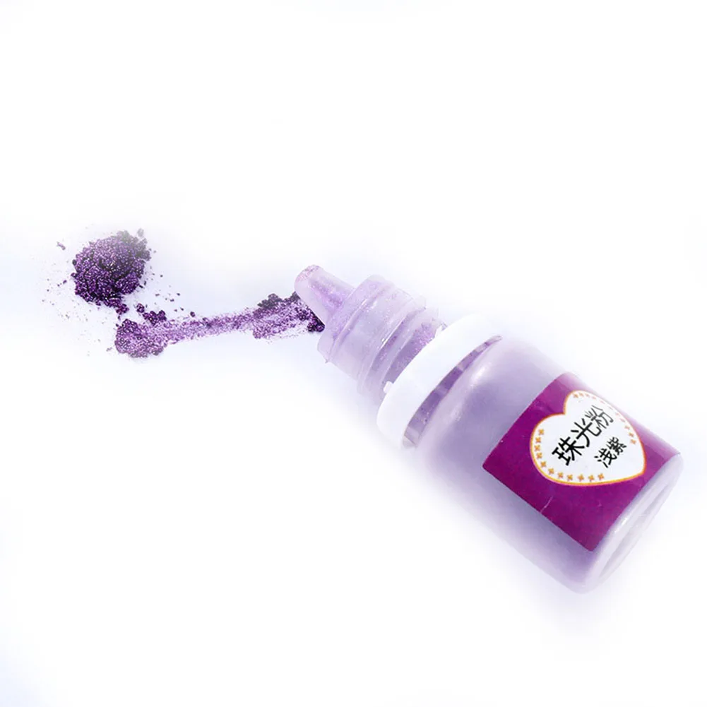 Light purple Crafts Pigment Powder Pearlescent Mica UV Resin Epoxy Powder DIY Crafts Accessories TT-best - Цвет: Light purple