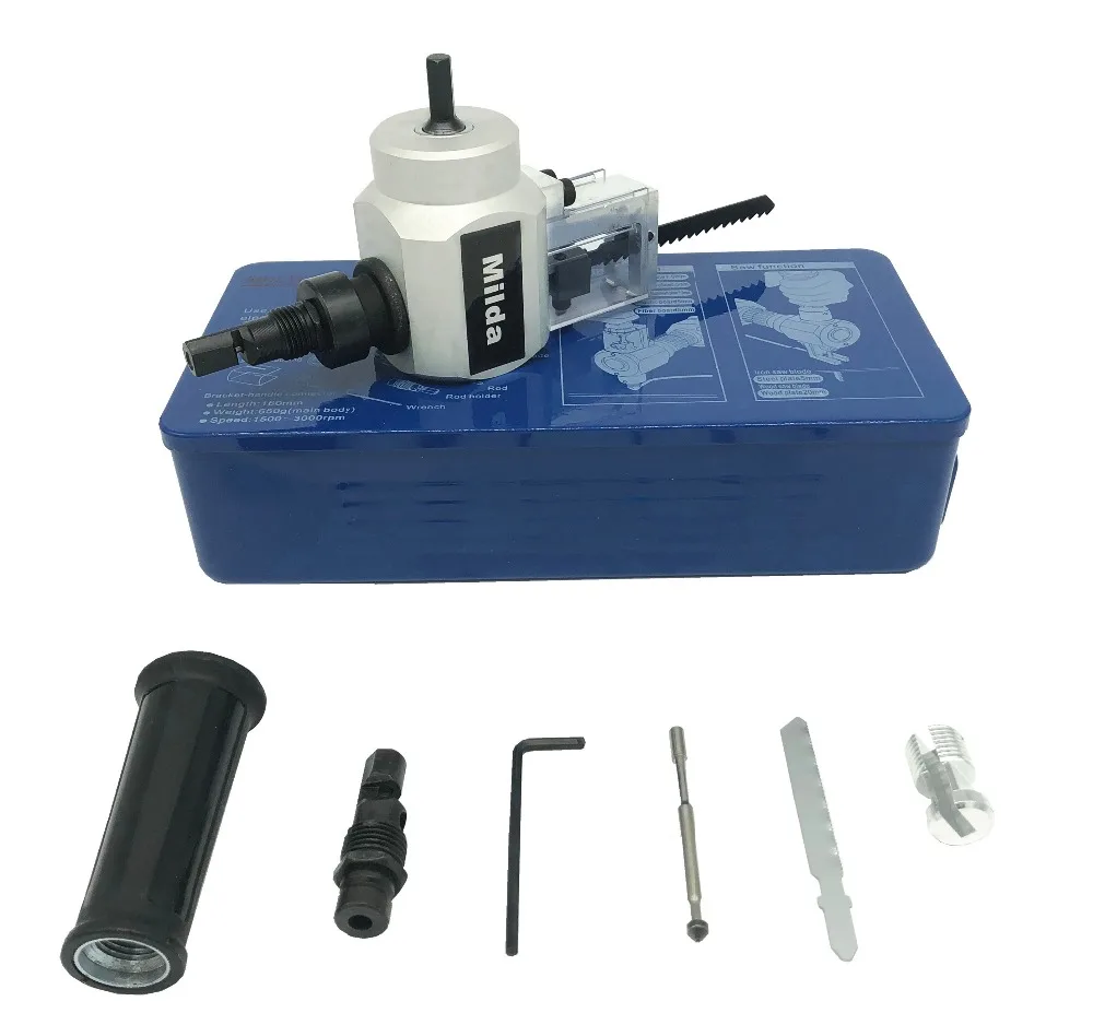 Kopen Milda Dubbele Hoofd Metalen Snijden Sheet Nibbler Saw Cutter Tool Boor Attachment Snijgereedschap Nibbler Metal Handgereedschap Geen tin doos