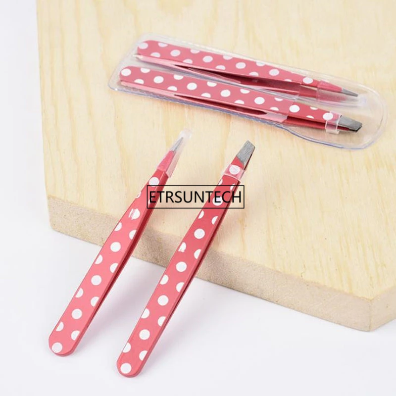 

100sets Professional Stainless Steel Hair Removal Eyebrow Tweezer Women Beauty Makeup Tools F3231