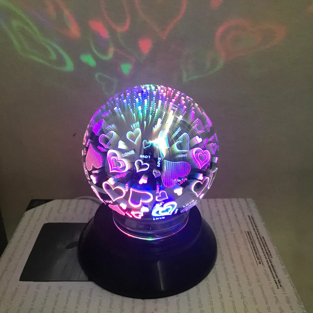 Настольный свет украшения usb зарядка СВЕТОДИОДНЫЙ Красочный 3D магический свет украшения дома вечерние светодиодное освещение настольное