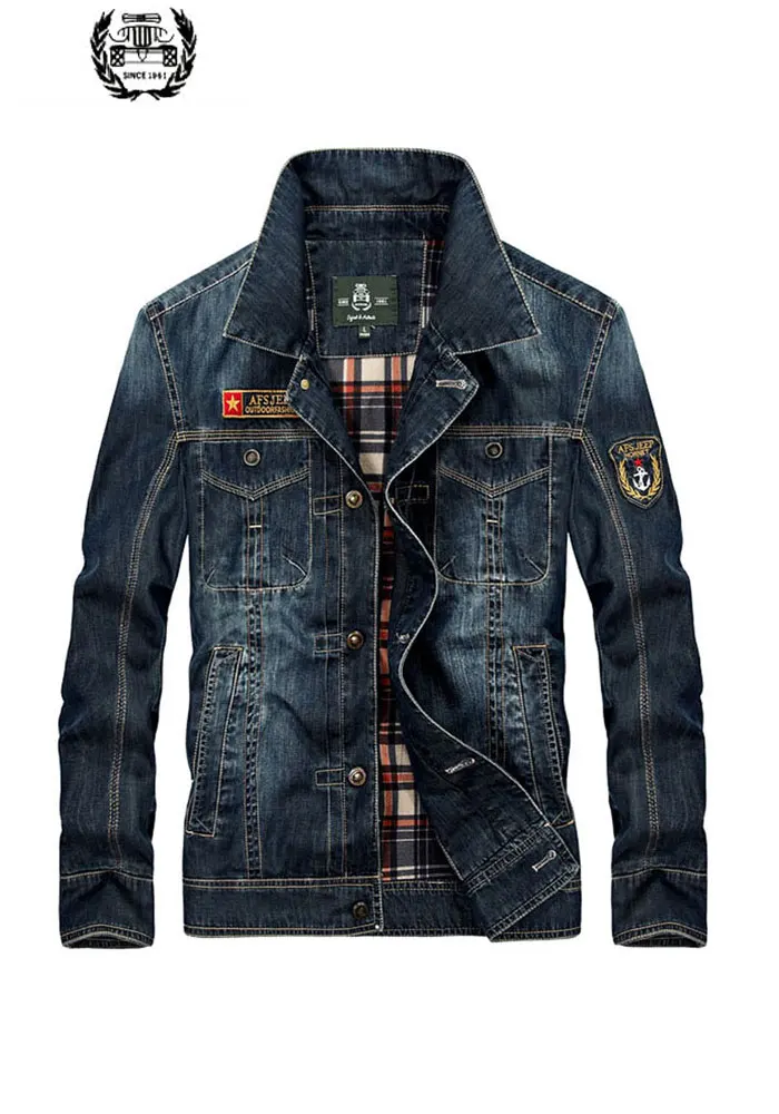 

Men's Clothing M~4XL New Fashion Retro Denim Jackets Mens Jeans Coats Spring Plus Size Casual Jackets Brand CLOTHES Denim Coat