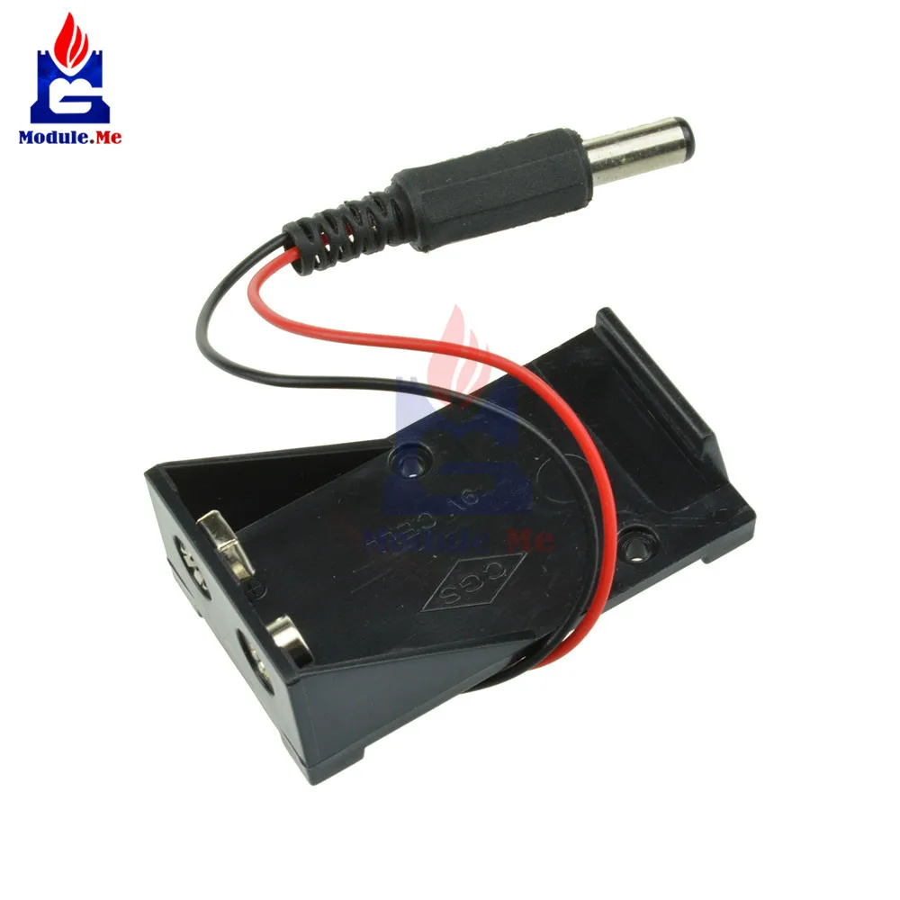 

New 9V Battery Holder Box Case Wire with Plug 5.5*2.1mm for Arduino AU
