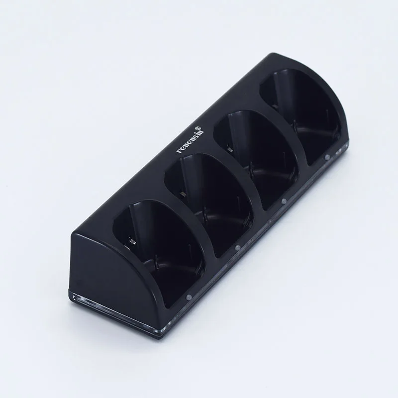 Kaufen Renensin Schwarz 4x Akku + Quad 4 Ladegerät Dock Station Kit für Wii Remote Controller ladegerät Hohe qualität