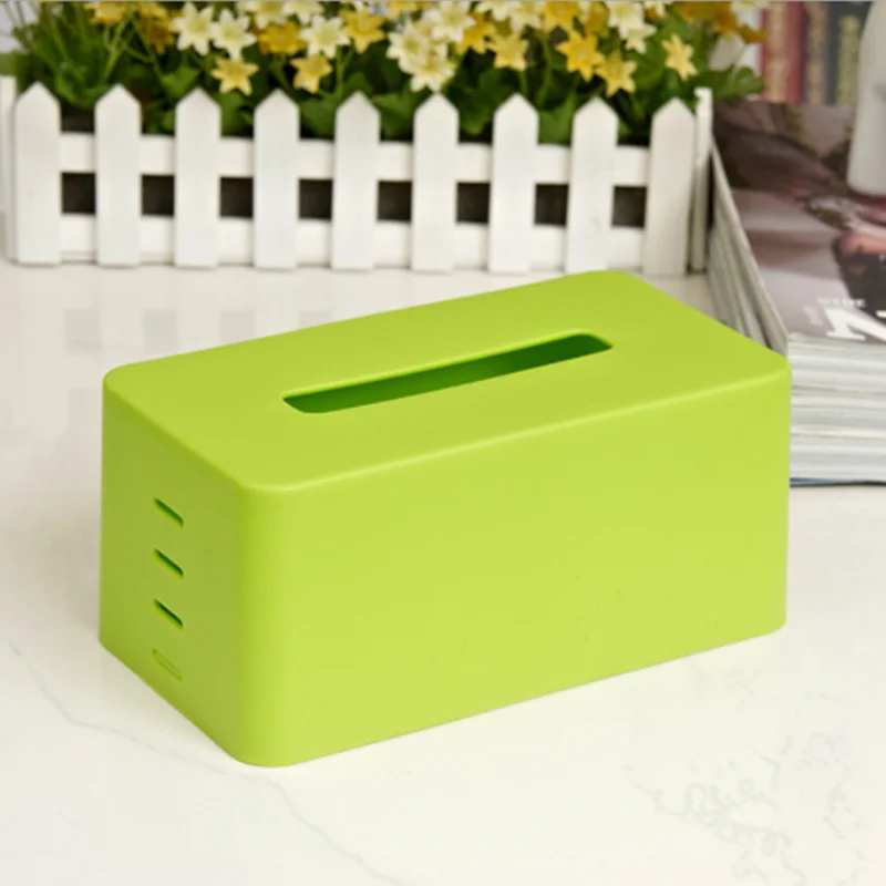 green Adjustable Tissue Box Napkin Holder Car Tissue Holder Case Home Desk Organizer Container Storage Box Home Decoration Tools - Цвет: green