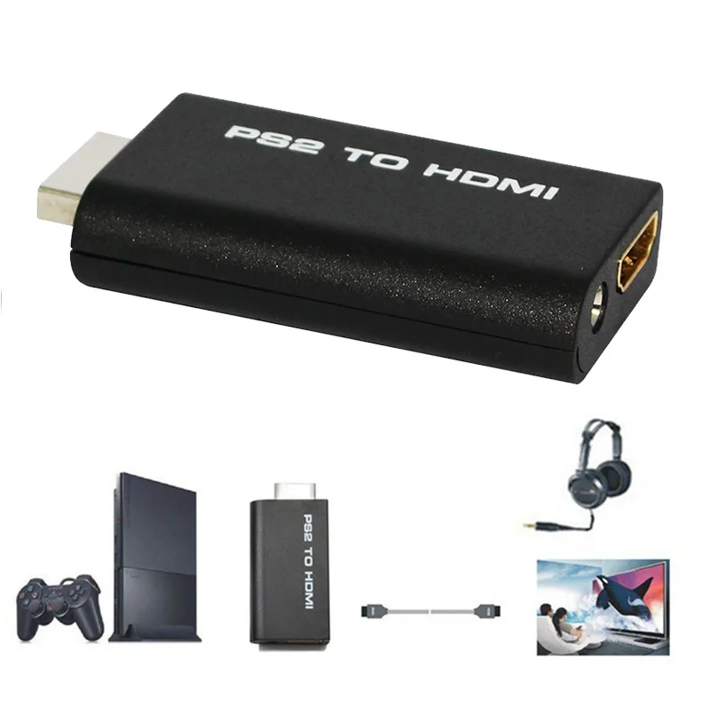 For Sony PS2 to HDMI Adapter Converter 3.5mm Audio Video ...