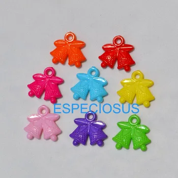 

50pcs DIY Cute Jewelry Making Accessories Cartoon Jingle Bells Acrylic Beads Mix Color Christmas Decoration Department