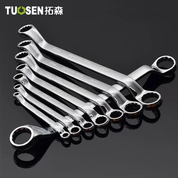 

TUOSEN 8pcs/ set Box End Wrench Dual Head Double End Ring Spanner Deep Offset Ring 6- 24mm 10 sizes in 1 set Hand Tool Set