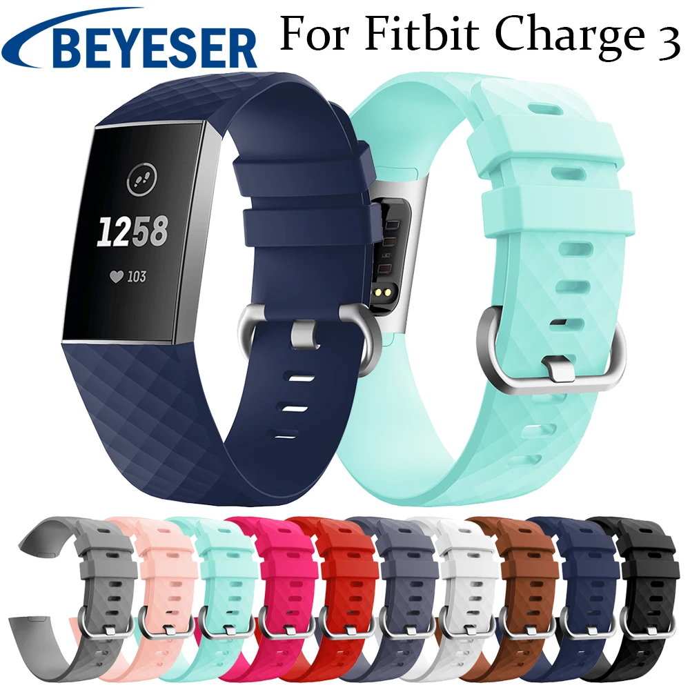 

Silicone Replacement Watch Band for Fitbit Charge 3 Watchband Strap Charge3 Wristbands Designed Two Size Wrists Watch bracelet