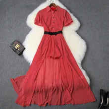 Playsuit Summer Woman 2019 New Polka Dot Turn Down Collar Short Sleeves Short Rompers + Split Long Skirt Two Piece Set Female Playsuit Summer Woman 2019 New Polka Dot Turn Down Collar Short Sleeves Short Rompers + Split Long Skirt Two Piece Set Female