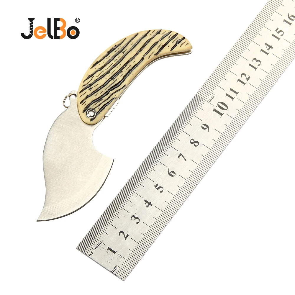 

JelBo Mini Leaf Steel Knife Portable Pocket Blade Folding Hunting Camping Knife Outdoor Survival Tool Tactical Knife