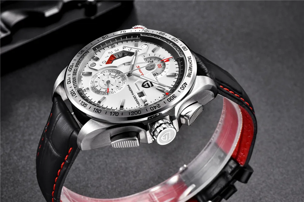 PAGANI Дизайн Водонепроницаемый роскошный спортивный кварц reloj hombre ремешок из нержавеющей стали Хронограф Повседневная мода relogio masculino+ коробка