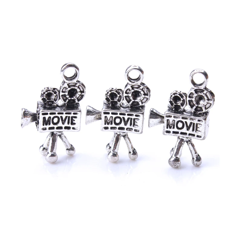 

10pcs/lot 26 x 16 x 6mm Movie Camera Charms Antique Silver Tone for diy jewelry accessories necklace pendant findings making