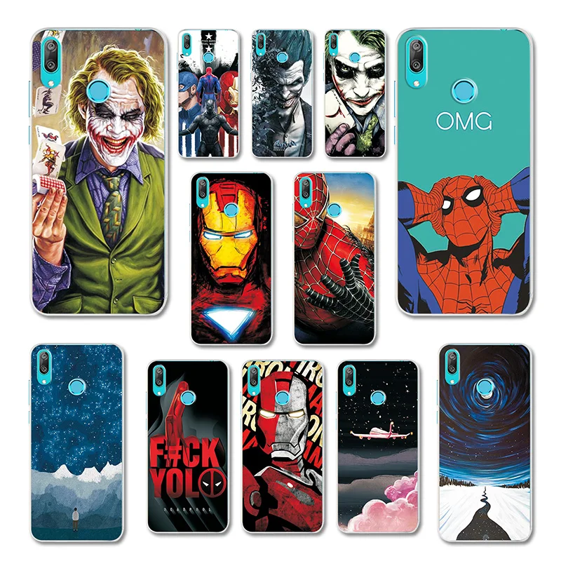 

Protect Phone Cases Shell For For Huawei Y7 2019 6.26'' Novelty Soft Silicon Colorful Printed Case Cover For Huawei Y7 2019
