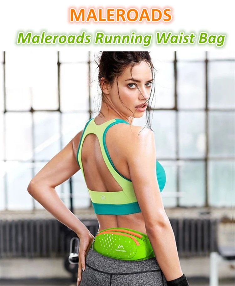 Maleroads Sport Running Belt Waist Bags Waterproof Gym Fanny Pack Mini Money Cell Phone Pouch Fitness Accessories For Men Women