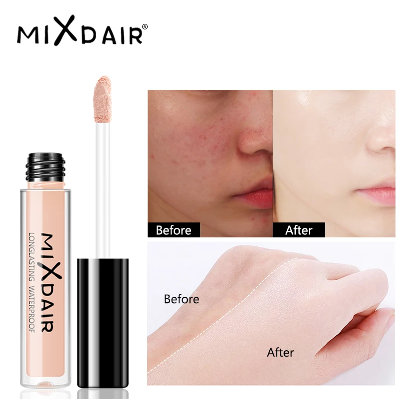 

MIXDAIR Liquid Concealer Makeup For Face Full Cover Pro Cream Face Corrector Facial Natural Make Up Base For Eye Dark Circles