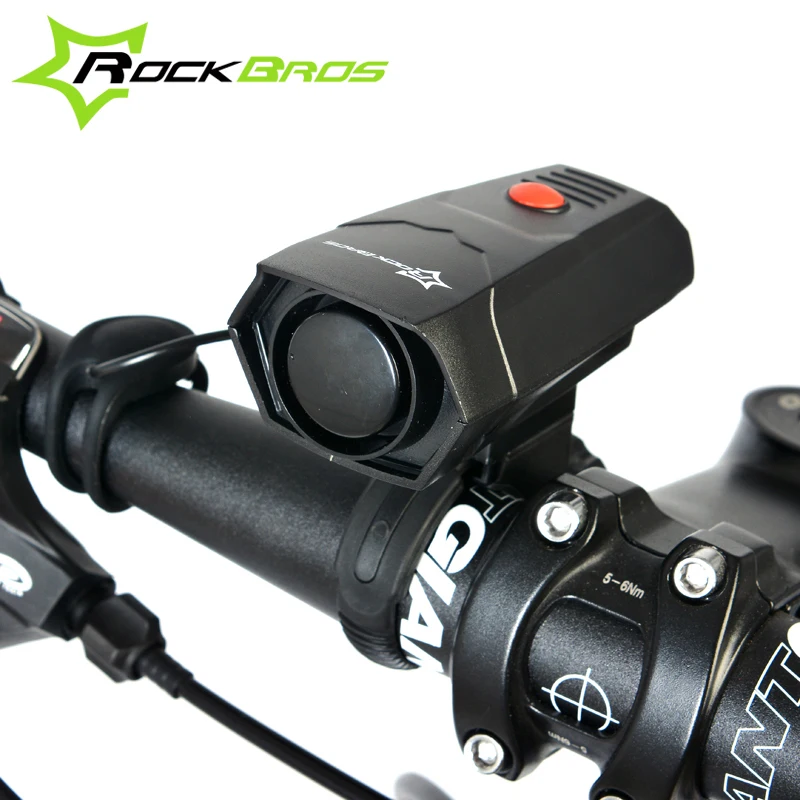 ROCKBROS Bicycle Horn IP4 Waterproof Easy to Install Loud&ampClear Sound Bike Electric Bell Plastic Handlebar | Спорт и развлечения