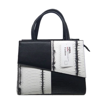 

Women PU Leather Autumn And Winter Color Matching Stone Pattern New Women's Fashion Stitching Handbag Fashion