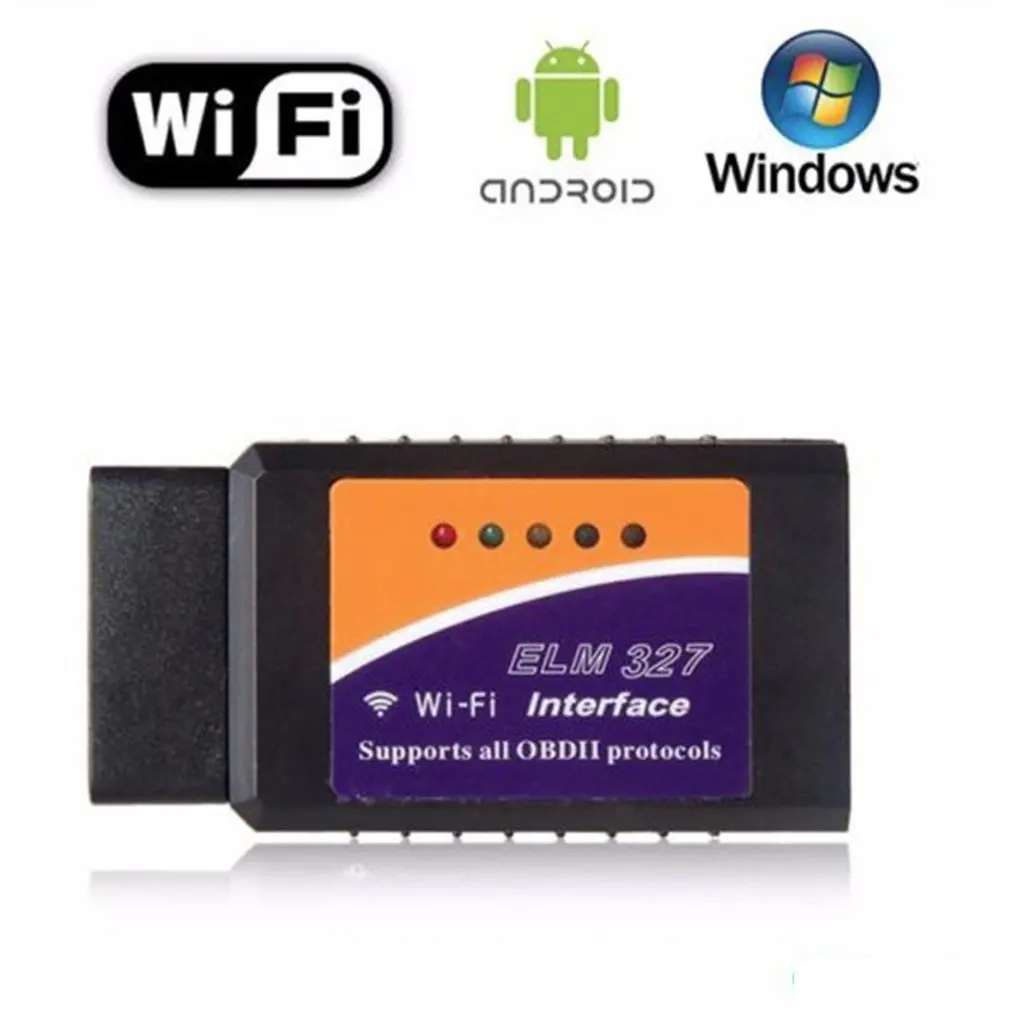 

ELM327 WIFI OBD2 / OBDII Auto Diagnostic Scanner Tool ELM 327 WiFi interface scan Tool for smart phone PC hot selling