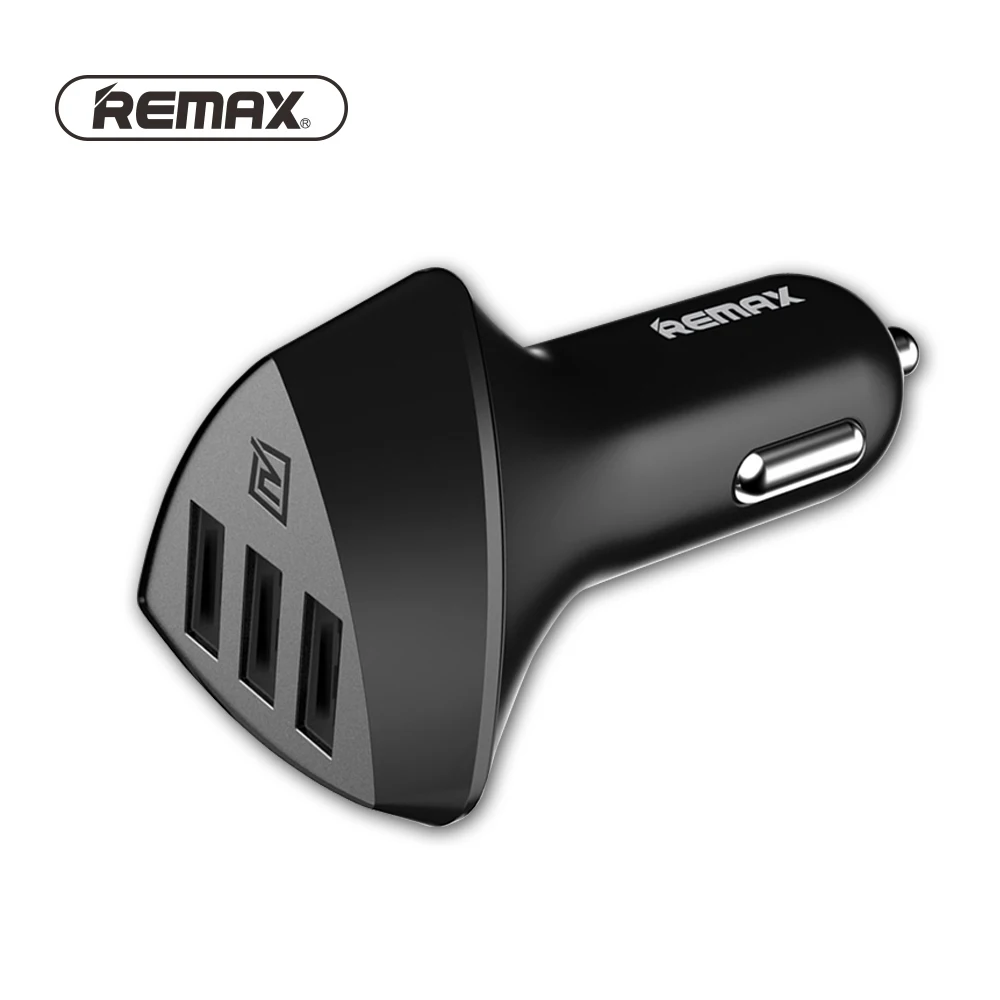 

Remax Car-Charger 3 USB Output 2.4A Quick Charging Travel Adapter Cigar Lighter DC 12-24V Car Phone Charger For Mobile Phone