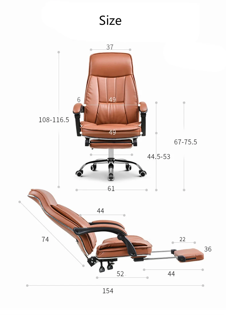 Модные босс стул ПУ бытовой Лифт вращающееся кресло леёащего офисное кресло с подножка регулируется компьютерное кресло просто Стиль
