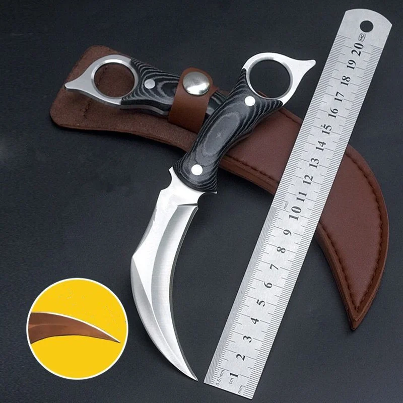 Дешевый Профессия керамбитовый Нож Коготь мачете Охота Боевой нож выживания шестерни фиксированной ножи s прочный кемпинг EDC тактический инструмен...