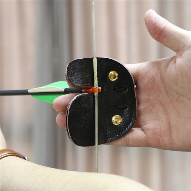 Archery safety gear finger cot best price hand protector font b glove b font finger tab