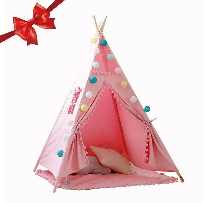 Indian Children's Tent It Is Portable And Collapsible Perfect Indoor And Indoor Playroom Giving Children A Sense Of Privacy - Цвет: Pink