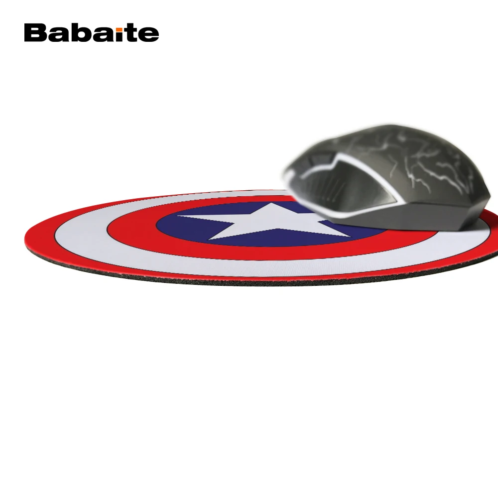 Babaite Дизайн Marvel картины с комиксами коврик для мыши Прочный настольная панель коврики для мышки анимация круглый коврик для мыши