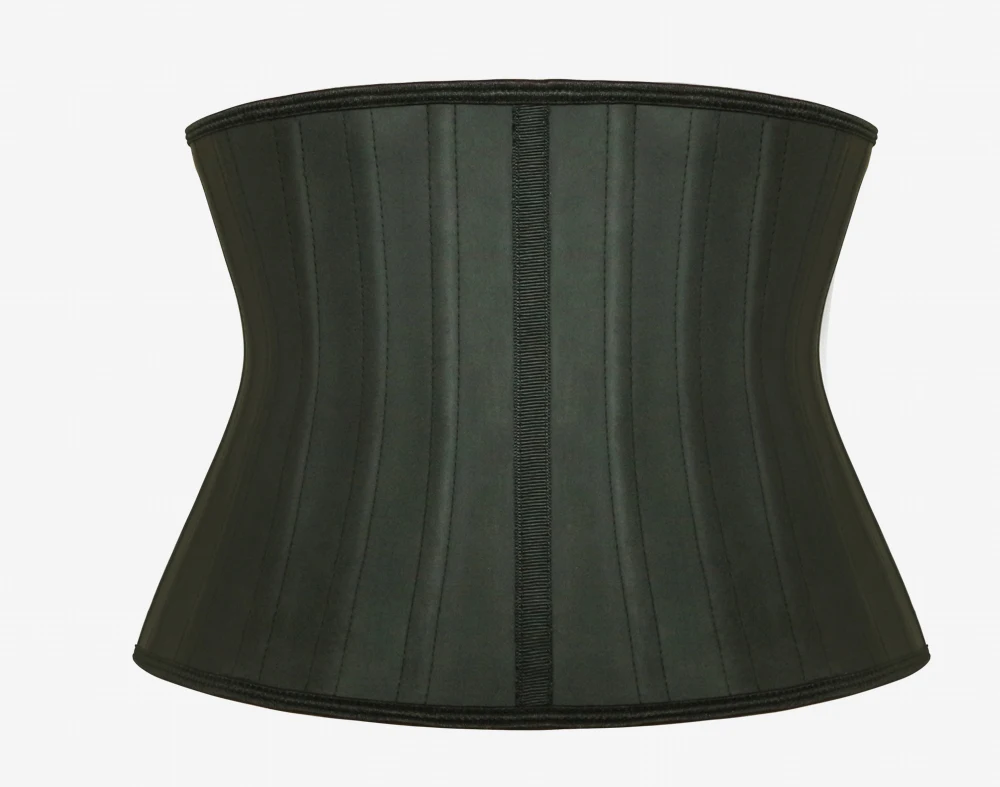 NB1504 1 Atbuty Latex Corset Waist Trainer 25 Steel Boned Short Torso Body Shaper Slimming Shapewear (9)