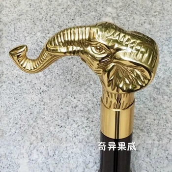 

The copper elephant head wood cane cane stick film props Scepter