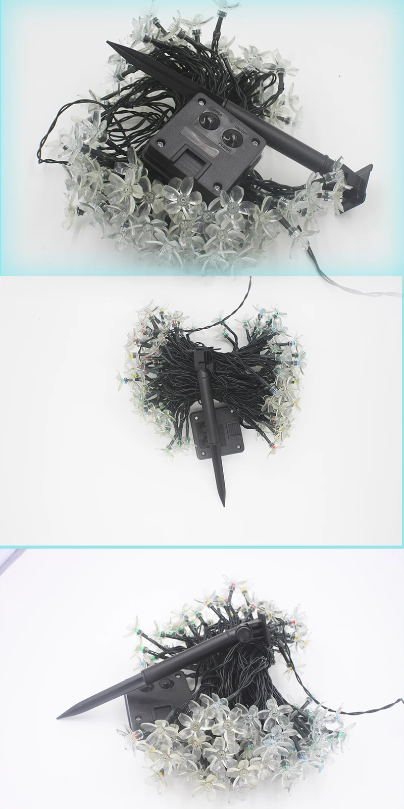 Flores de Cereja Luzes da Corda do Feriado à Prova Yiyang Jardim Novidade Solar Dwaterproof Água Festival Festa Decoração Lâmpadas Iluminação Cereza Led 9 Luzes e Iluminação