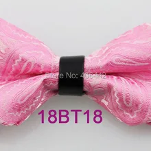 YIBEI coahella Галстуки бриллиантовый розовый галстук-бабочка Пейсли регулируемые одноцветные галстуки-бабочки унисекс для мужчин и женщин бабочка для смокинга Предварительно Связанные