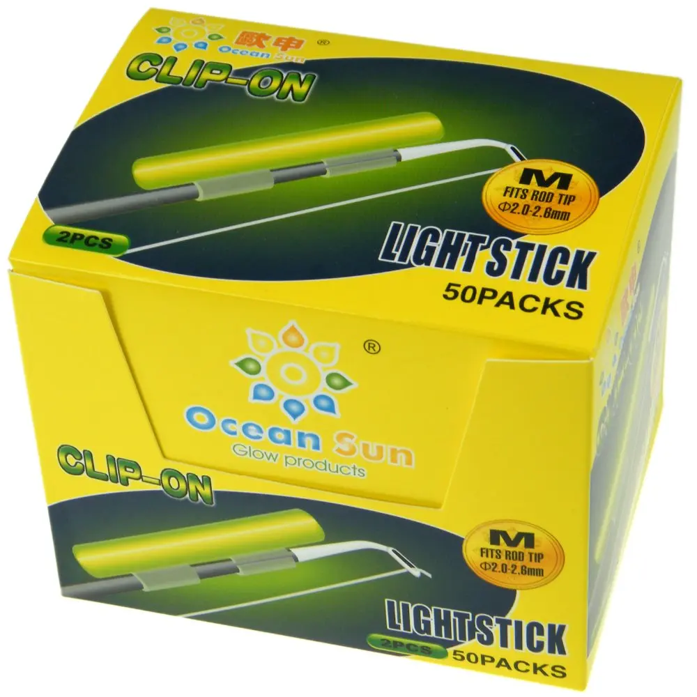 

Clip On! Fishing Glow Stick 1 Box 2.0-2.6mm M# Light Stick Dry Type Snap Clip On Fishing Rod Top Glow Stick Fishing Accessories