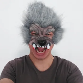 

New Halloween with Hair Mask Terror Devil Masquerade Props Caps Party Toys Movie Theme Props Supply