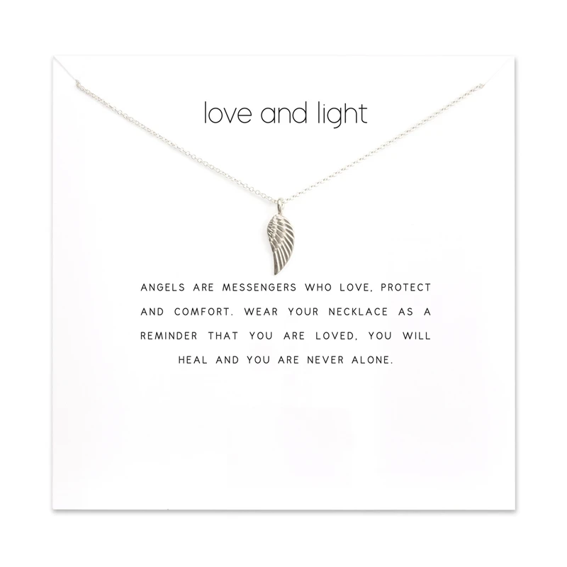 wing necklace angel gold