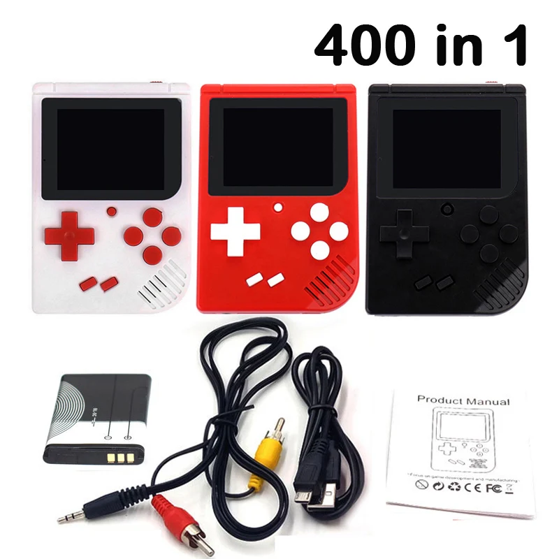 

Retro Portable Mini Handheld Game Console 8-Bit 3.0 Inch Color LCD Kids Game Player Supprot TV AV Out Classic Built-in 400 games