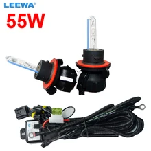 LEEWA 35 Вт автомобиль AC HID лампы ксеноновые лампы фар H13/9008 Hi/Lo Биксеноновая с жгут проводов# CA2226