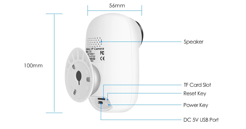 Hiseeu 1080P Беспроводная перезаряжаемая батарея ip-камера с солнечной панелью наружная Всепогодная домашняя камера безопасности Wifi PIR Motion