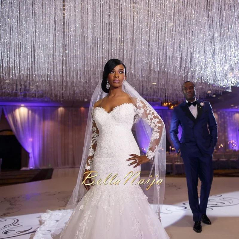 Long Sleeves Mermaid Wedding Dresses Dress 2015 South Africa Lace