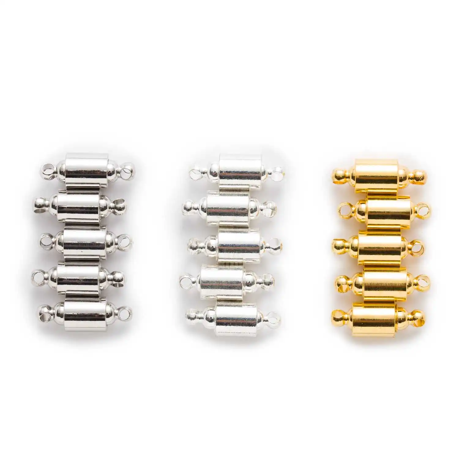 2 Sets Smooth Cylinder Spiral Clasps Findings Jewelry Making