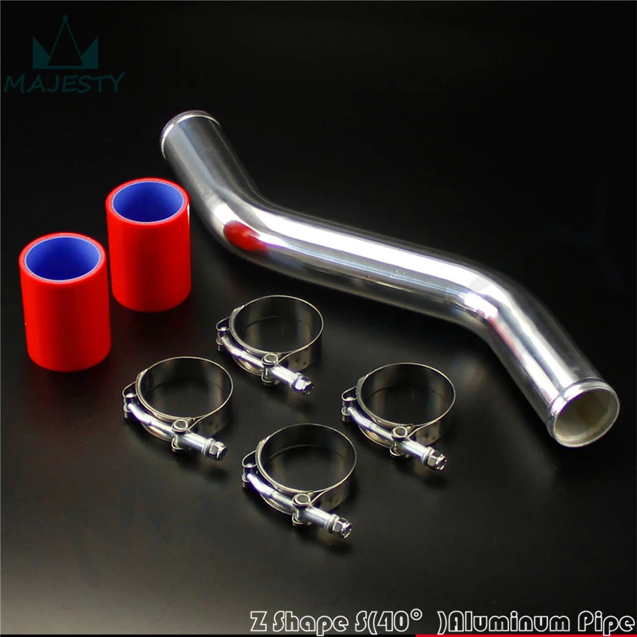 57 mm 2.25" Z / S Shape Aluminum Turbo Intercooler Pipe + silicone hose
