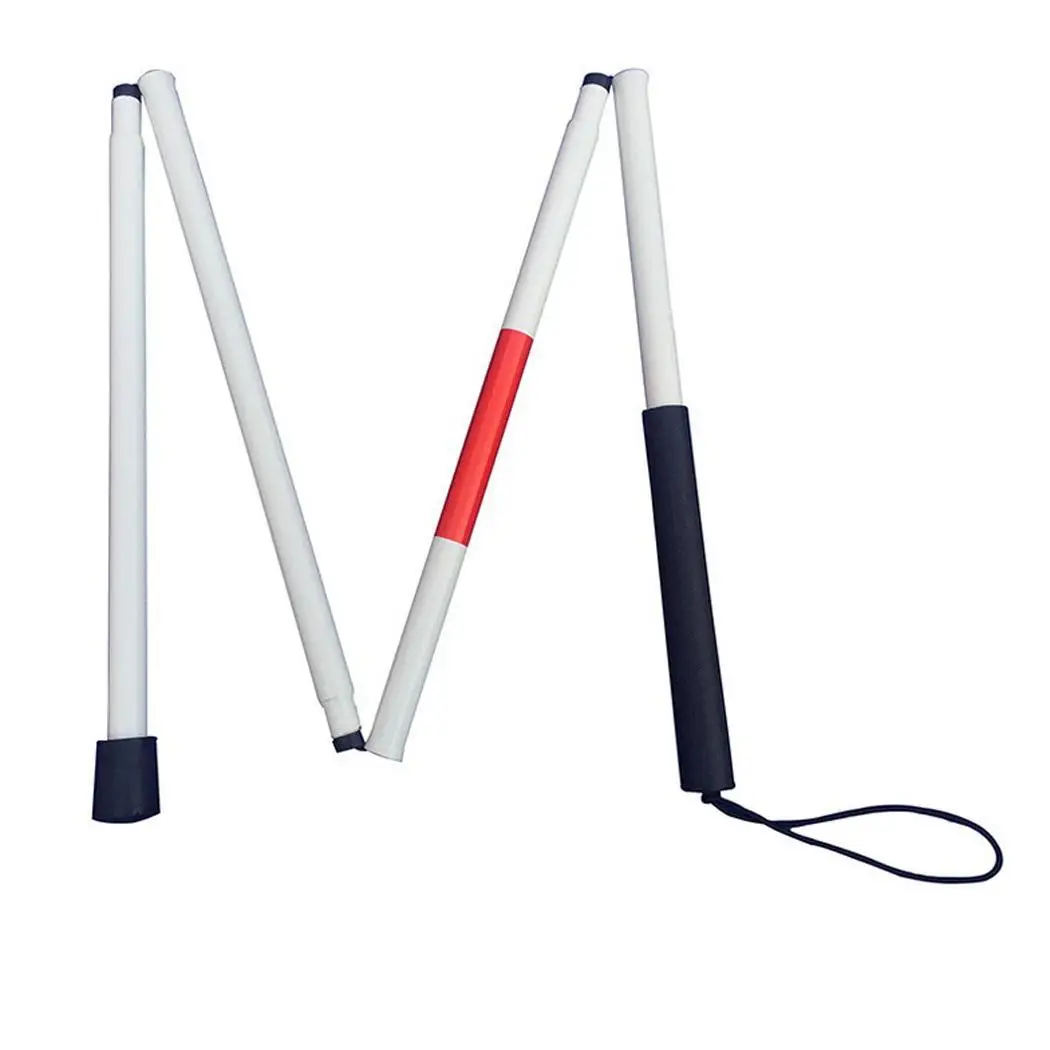 

Durable Folding With Fluorescent Strip Guide 124cm/48.8inch Cane As Picture Walking Guide 4 Cane Folding,