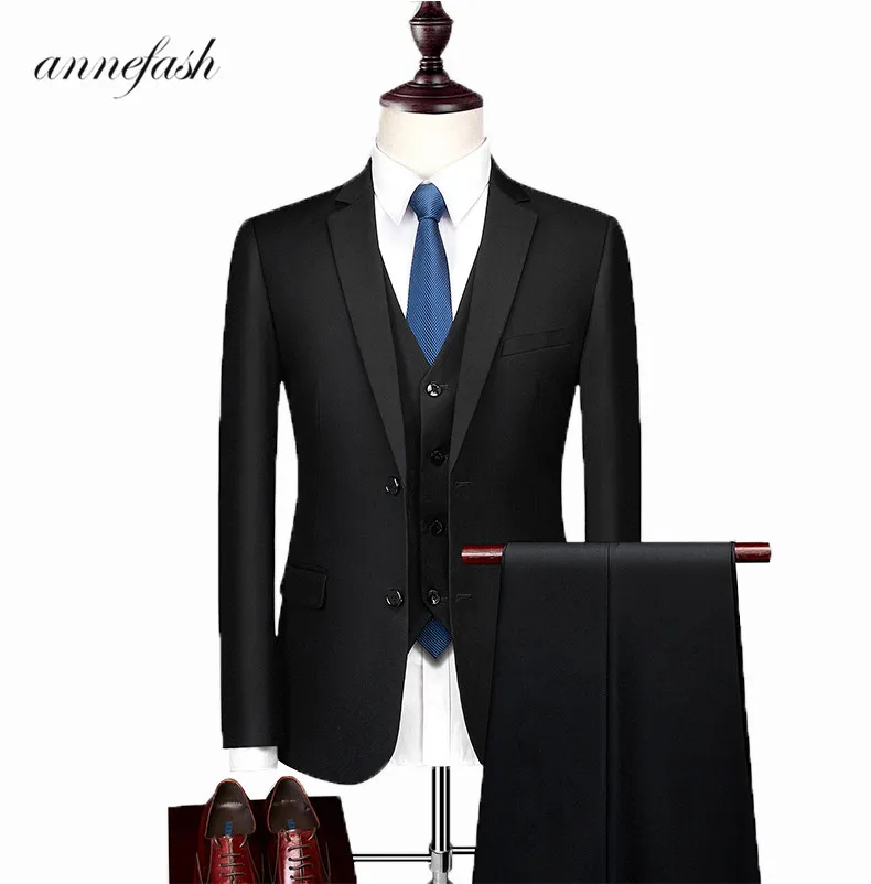 

Custom made Men Slim Fit Suits men's Wedding Suit Brigegroom groom Men High quality suits (Jacket+Vest+Pants)