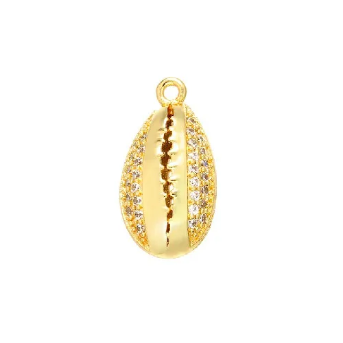ZHUKOU 10x18 мм Хрустальный Кулон Арахис для ожерелья серьги ювелирные аксессуары маленькие подвески для браслета Модель: VD435 - Окраска металла: Покрытие из розового золота