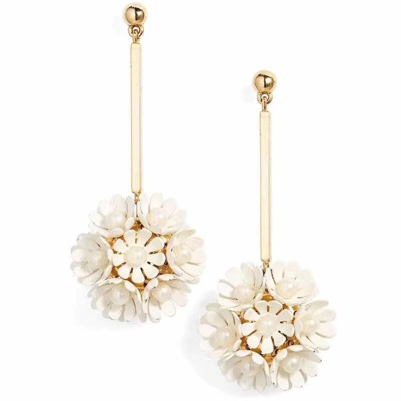

Amybaby Luxury Fashion Flower Pearls Resin Womens Beautiful Drop Earring Jewelry For Party